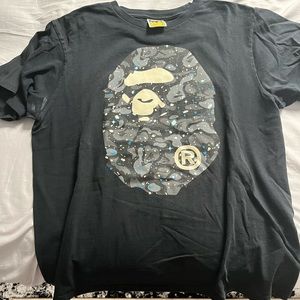 Bape Space Camo Big Ape head tee size L Mens